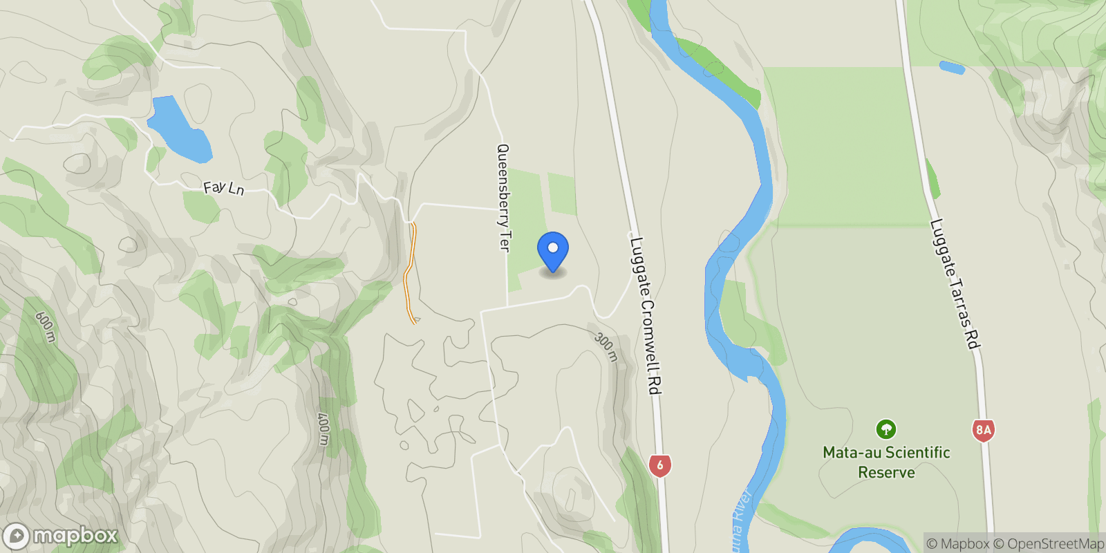 Map showing 90 Willowbank Road, Queensberry, OTA, Queensberry, Otago, New Zealand.