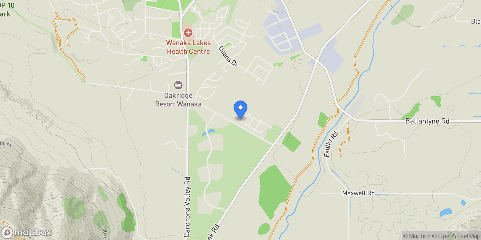 Map showing 27 Rubus Street, Wanaka, OTA 9305, Wanaka, Otago, New Zealand.