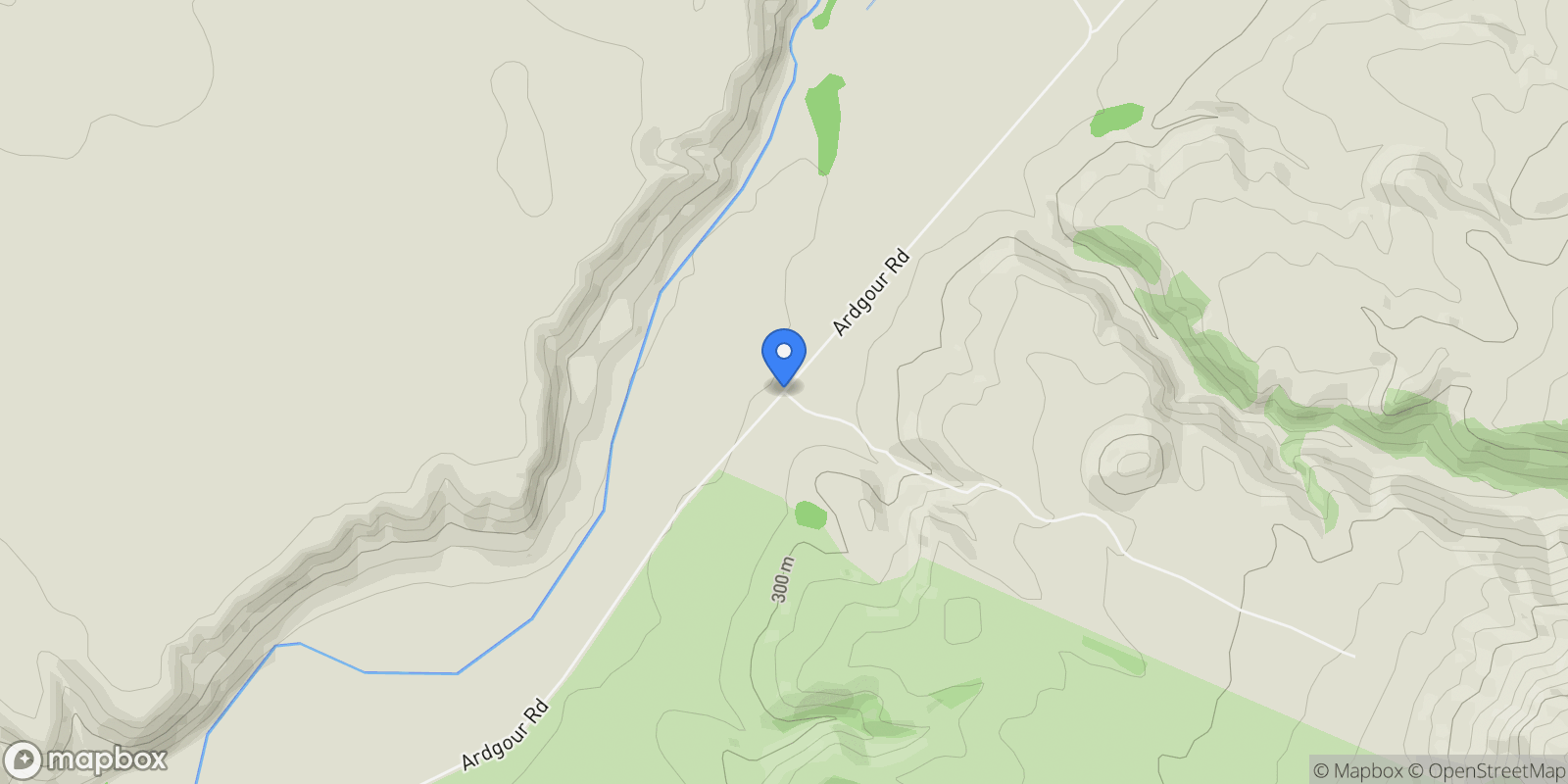 Map showing Cnr Ruffell and Ardgour Valley Roads, Cromwell, OTA, Tarras, Otago, New Zealand.