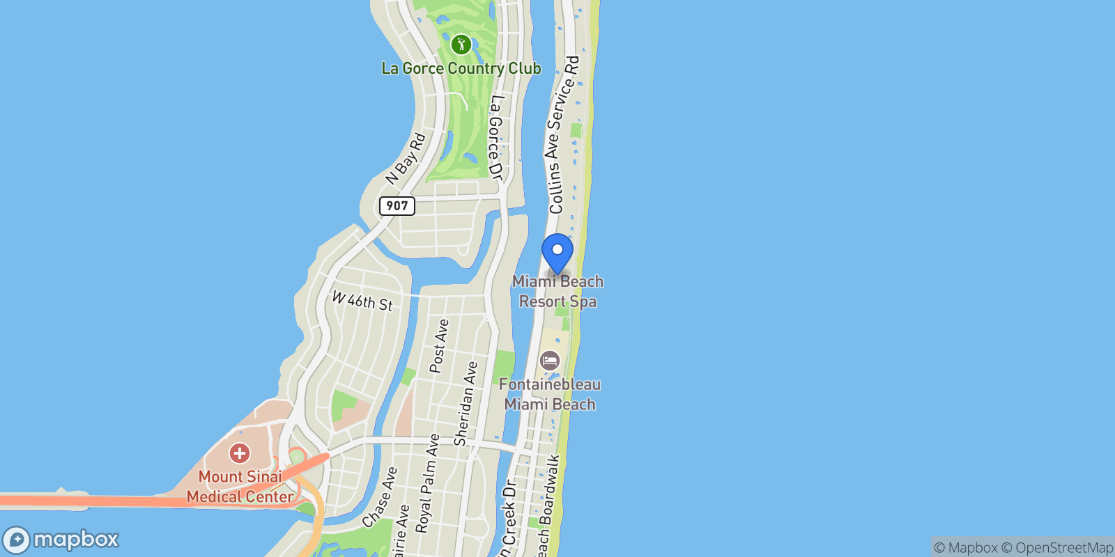 Map showing 4779 Collins Ave Unit 802/803, Miami Beach, FL 33140, Miami Beach, Florida, United States.