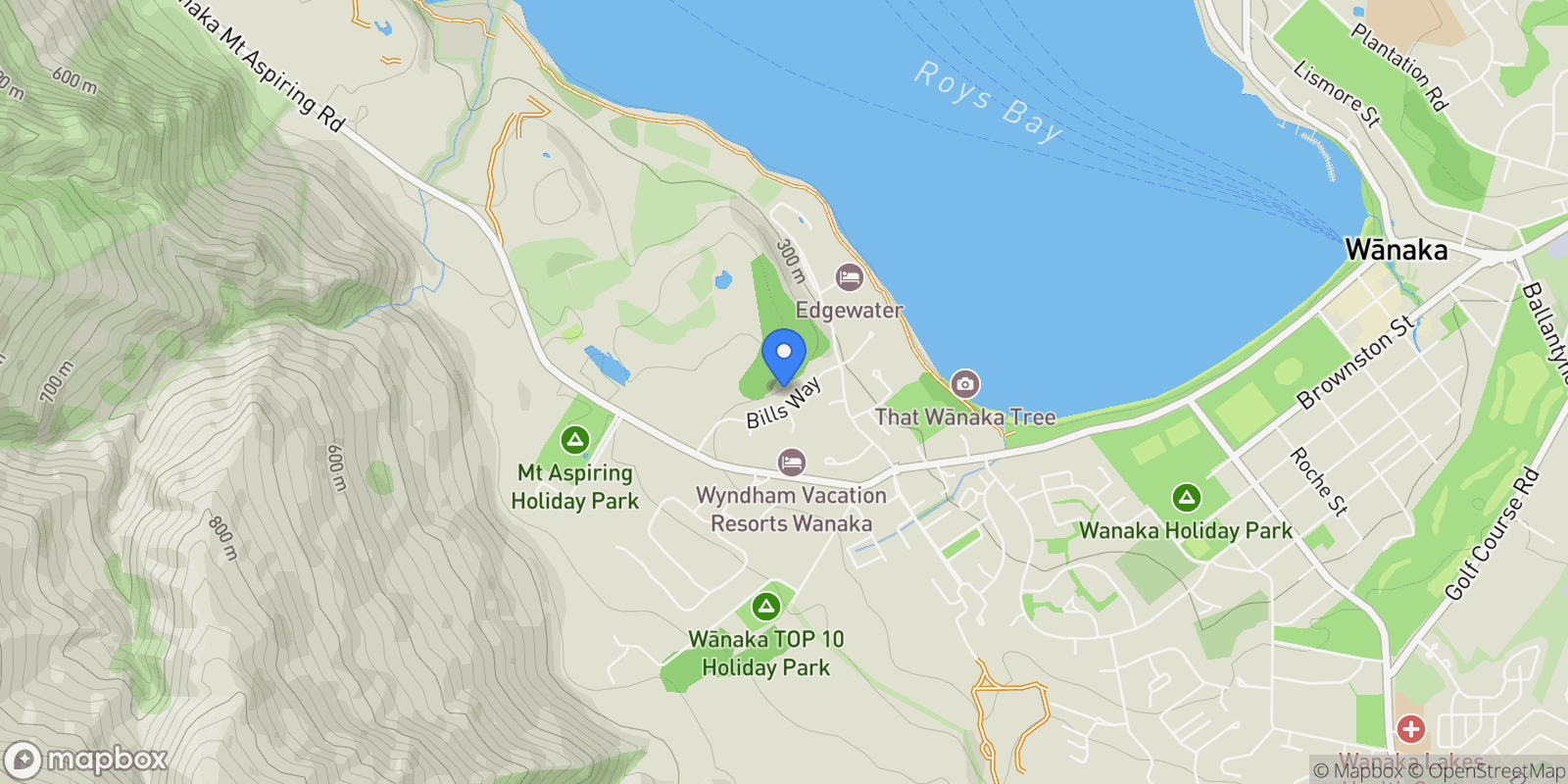 Map showing 24B Bills Way, Wanaka, OTA 9305, Wanaka, Otago, New Zealand.