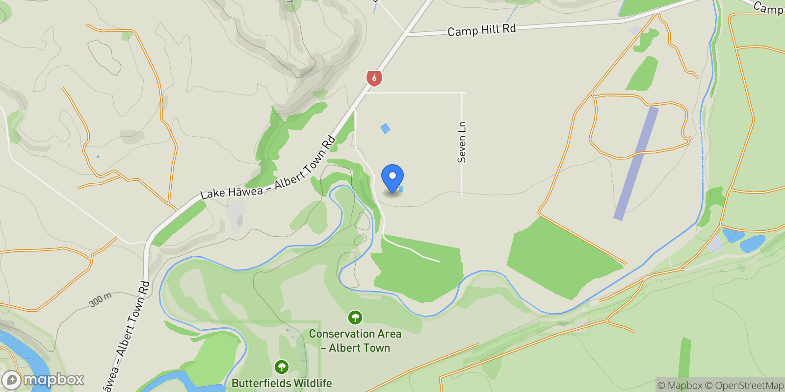 Map showing 55 Horseshoe Bend Drive, Wanaka, OTA, Albert Town, Otago, New Zealand.
