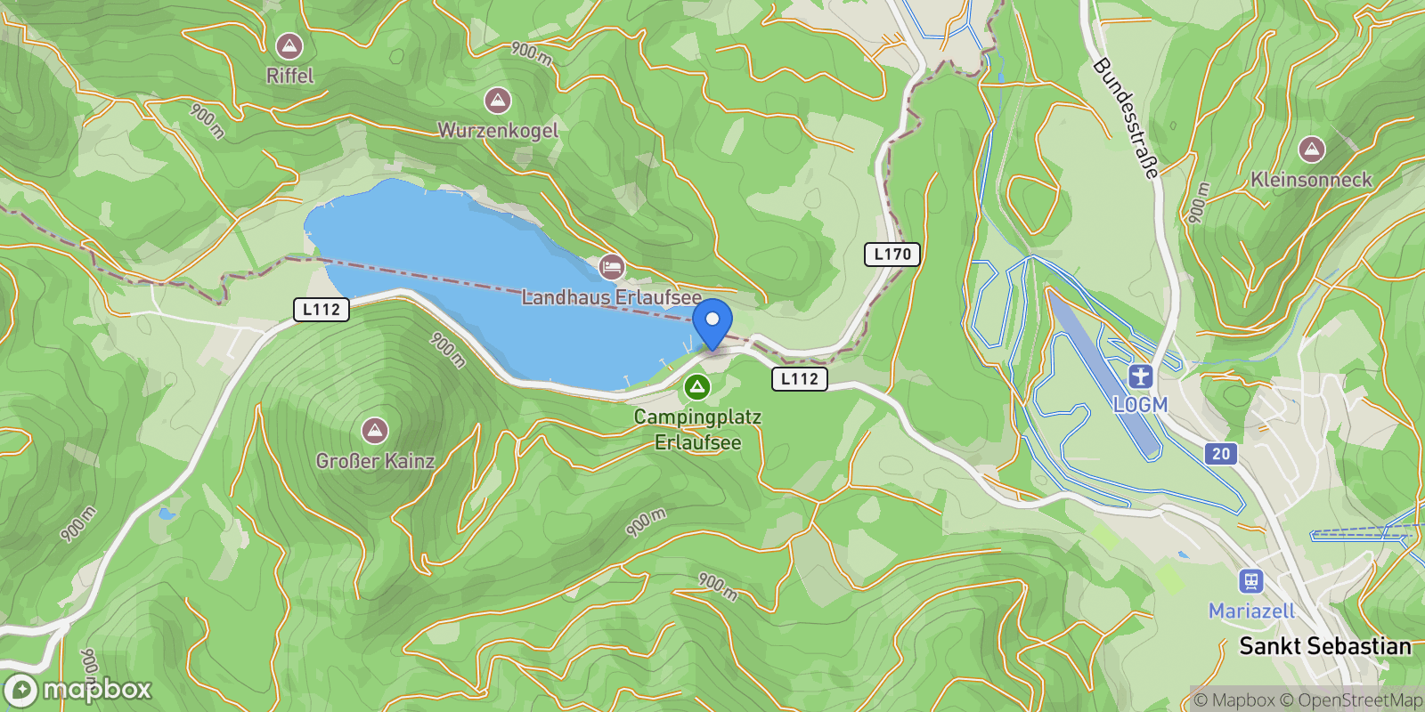 Map showing Erlaufseestraße 73a, 8630 Mariazell, Austria, Sankt Sebastian, Styria, Austria.