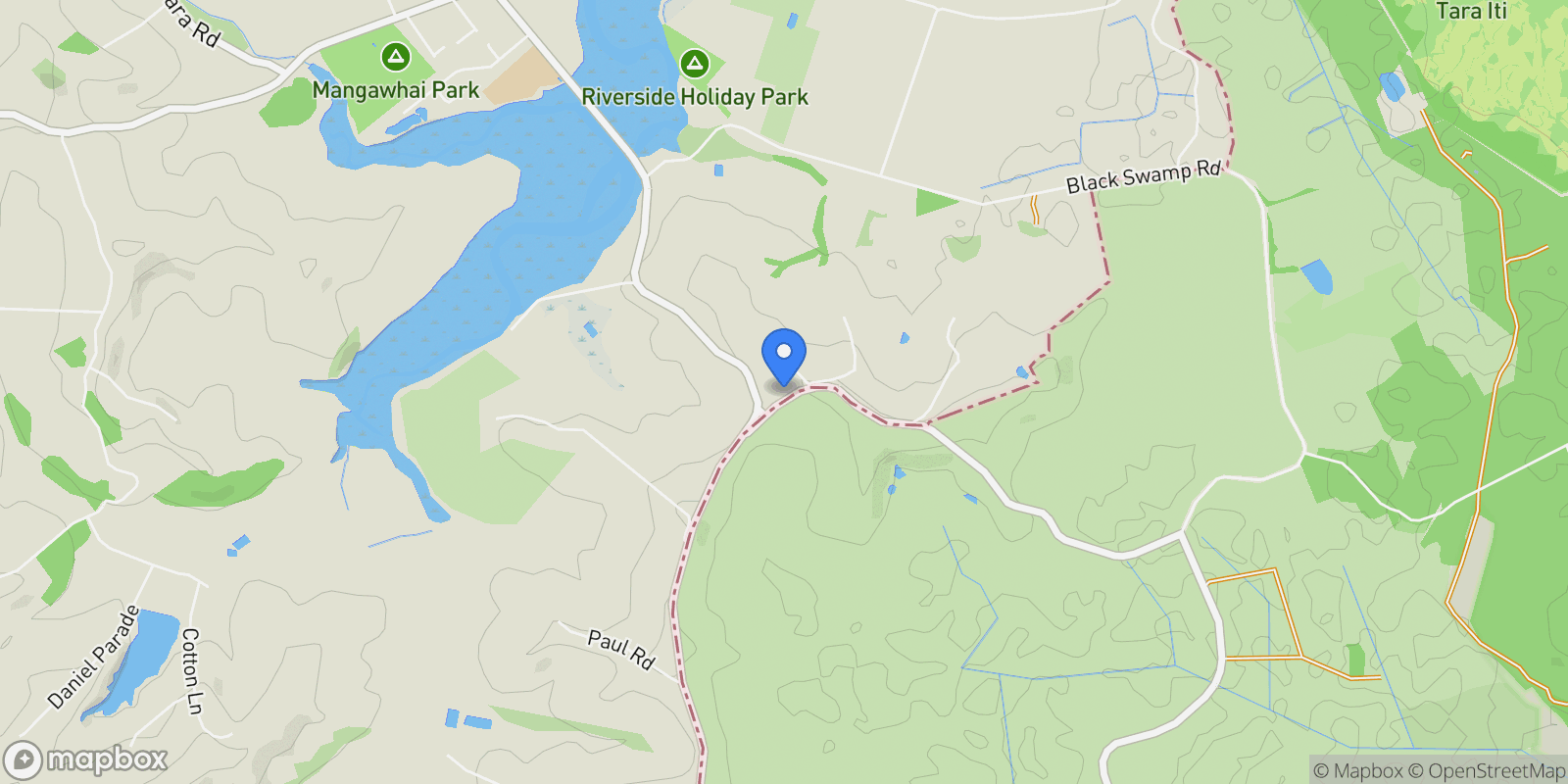Map showing 17 Coal Hill Road Mangawhai, Mangawhai, NTL, Mangawhai, Northland, New Zealand.