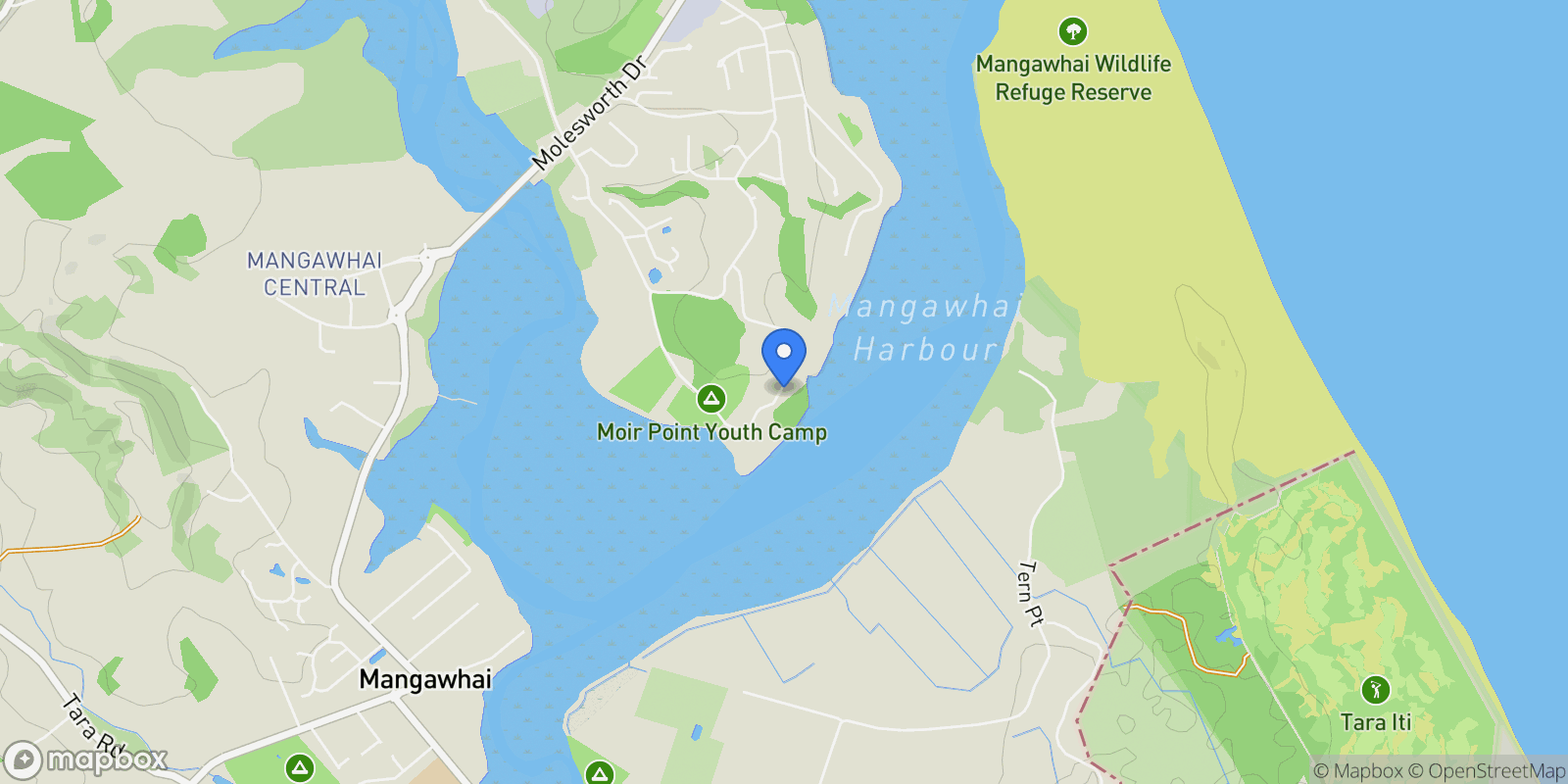 Map showing Lots 1/2/4&5, 152 Estuary Drive Mangawhai Heads, Mangawhai, NTL, Mangawhai, Northland, New Zealand.