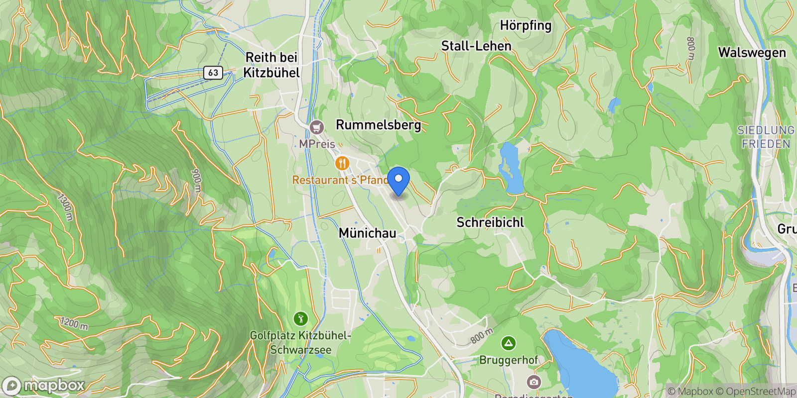 Map showing Elsenstätt, Reith bei Kitzbühel, Tyrol, Austria.