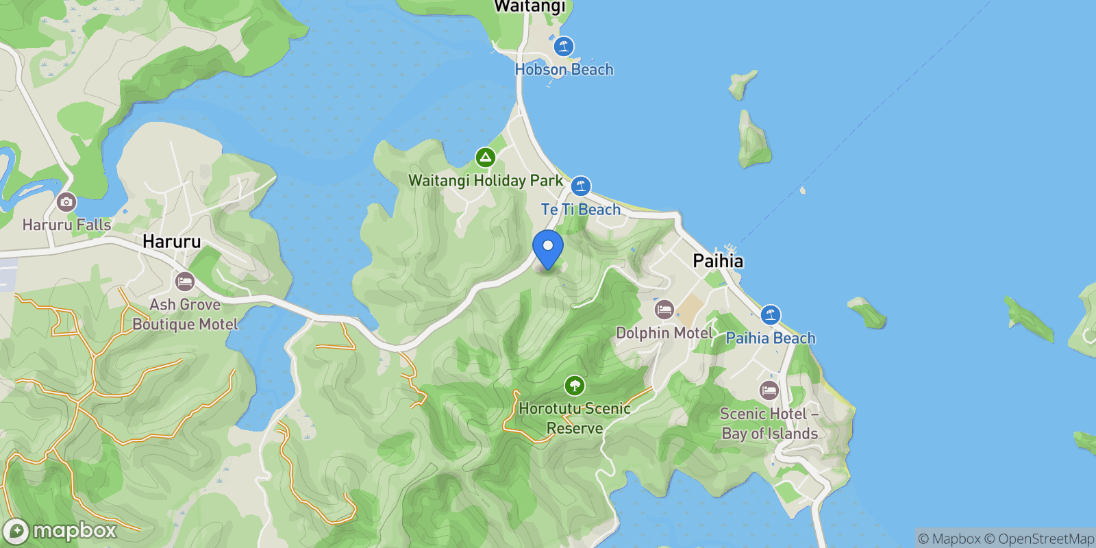 Map showing 52 Puketona Road Paihia, Paihia, NTL, Paihia, Northland, New Zealand.