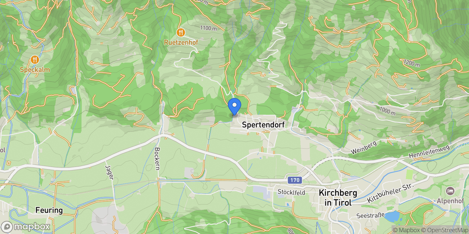 Map showing Hölzlwinkl, Kirchberg in Tirol, Tyrol, Austria.