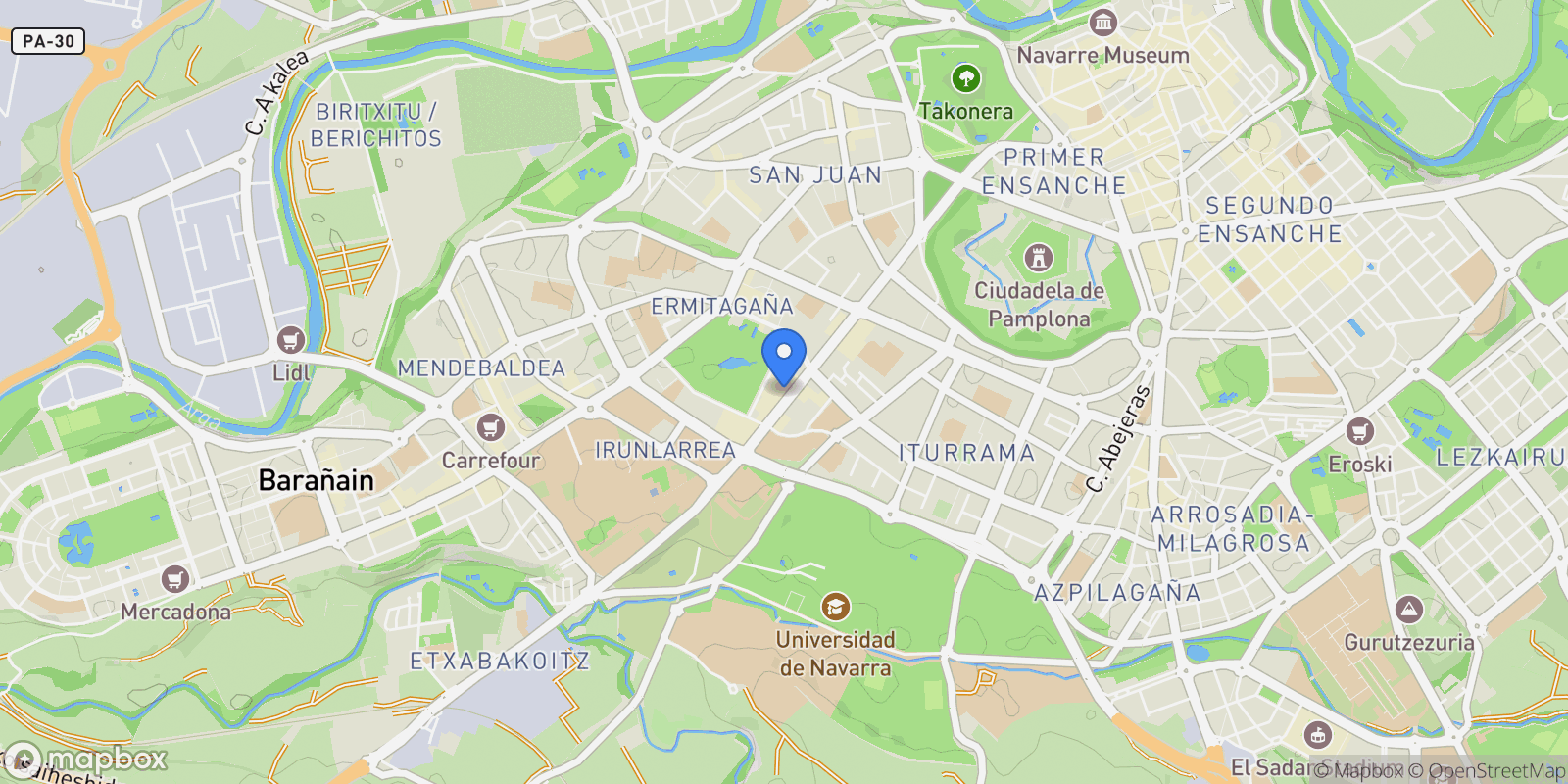 Map showing Avenida PIO XII 26,  Pamplona,  Pio XII,  6ª Planta, Pamplona, Navarre, Spain.
