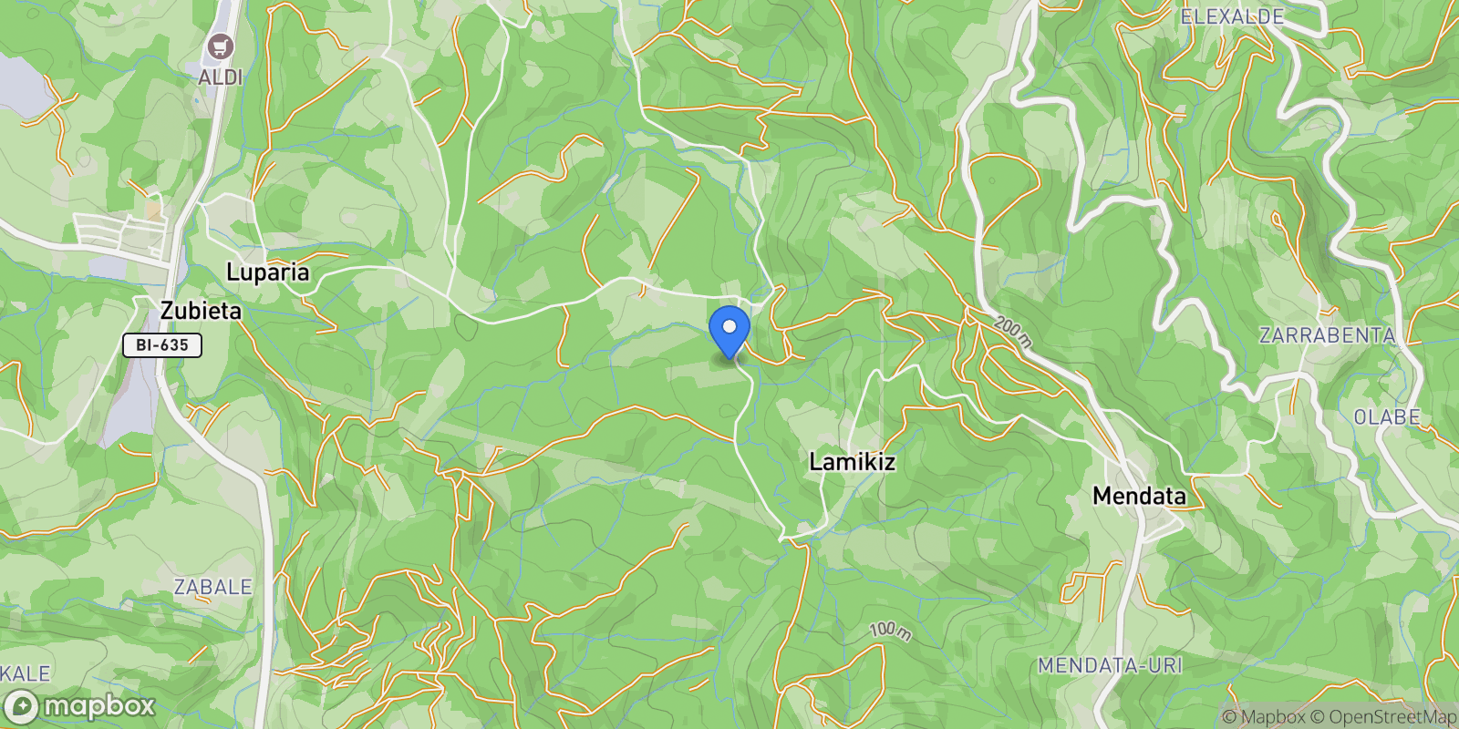 Map showing Ajangiz, Basque Country, Spain.