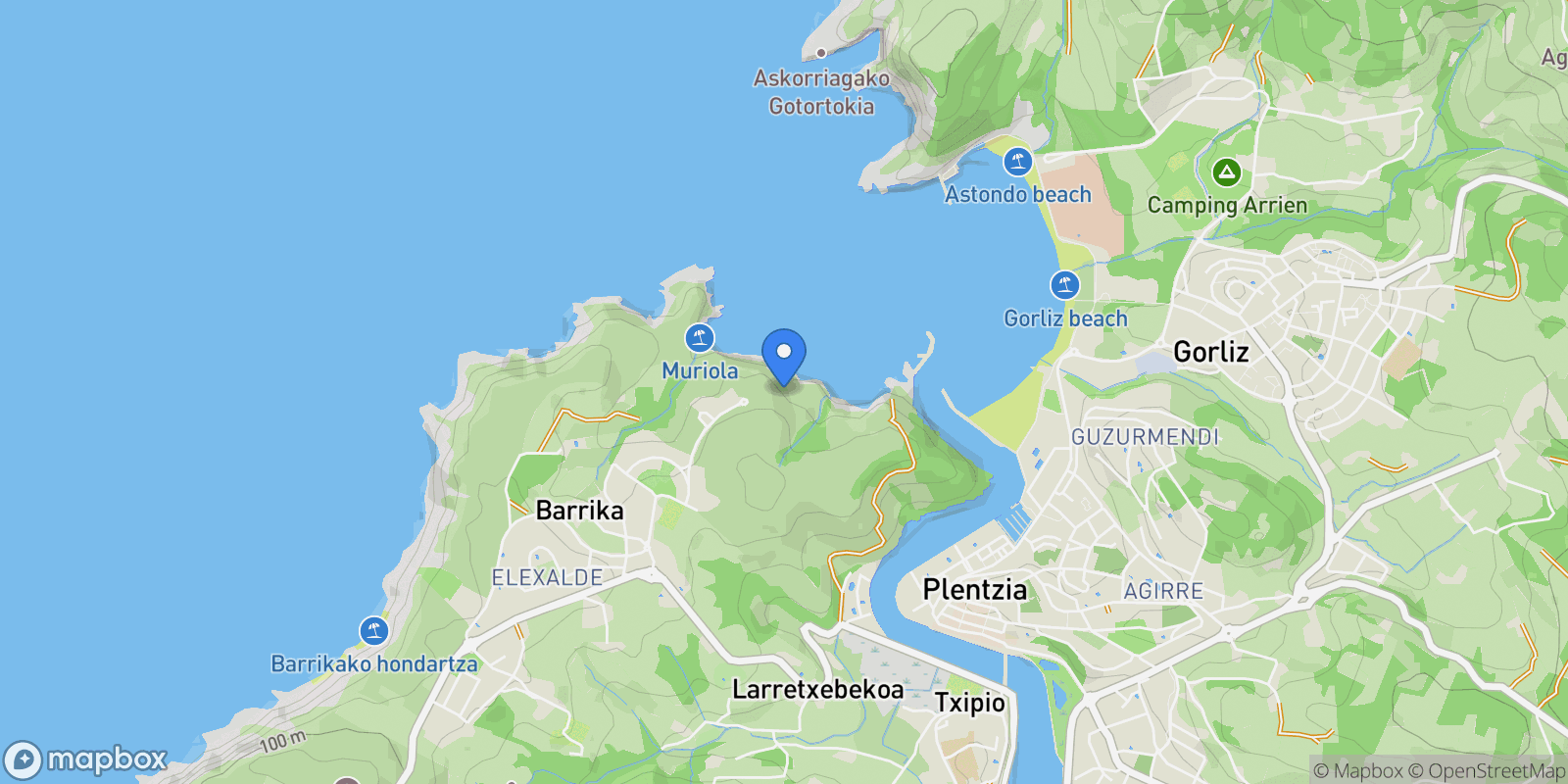 Map showing Barrika, Basque Country, Spain.