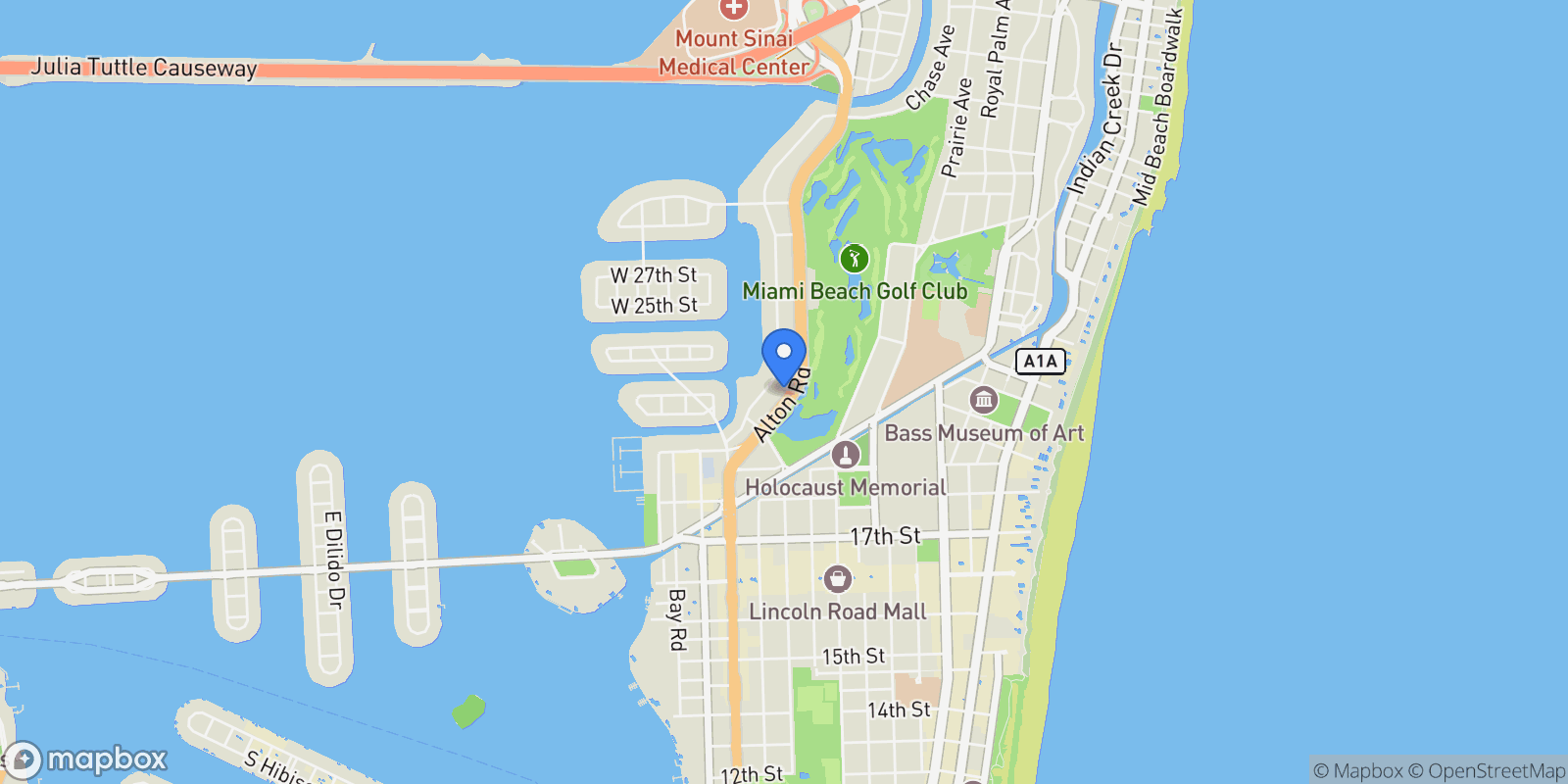Map showing 2050 Alton Rd, Miami Beach, FL 33140, Miami Beach, Florida, United States.