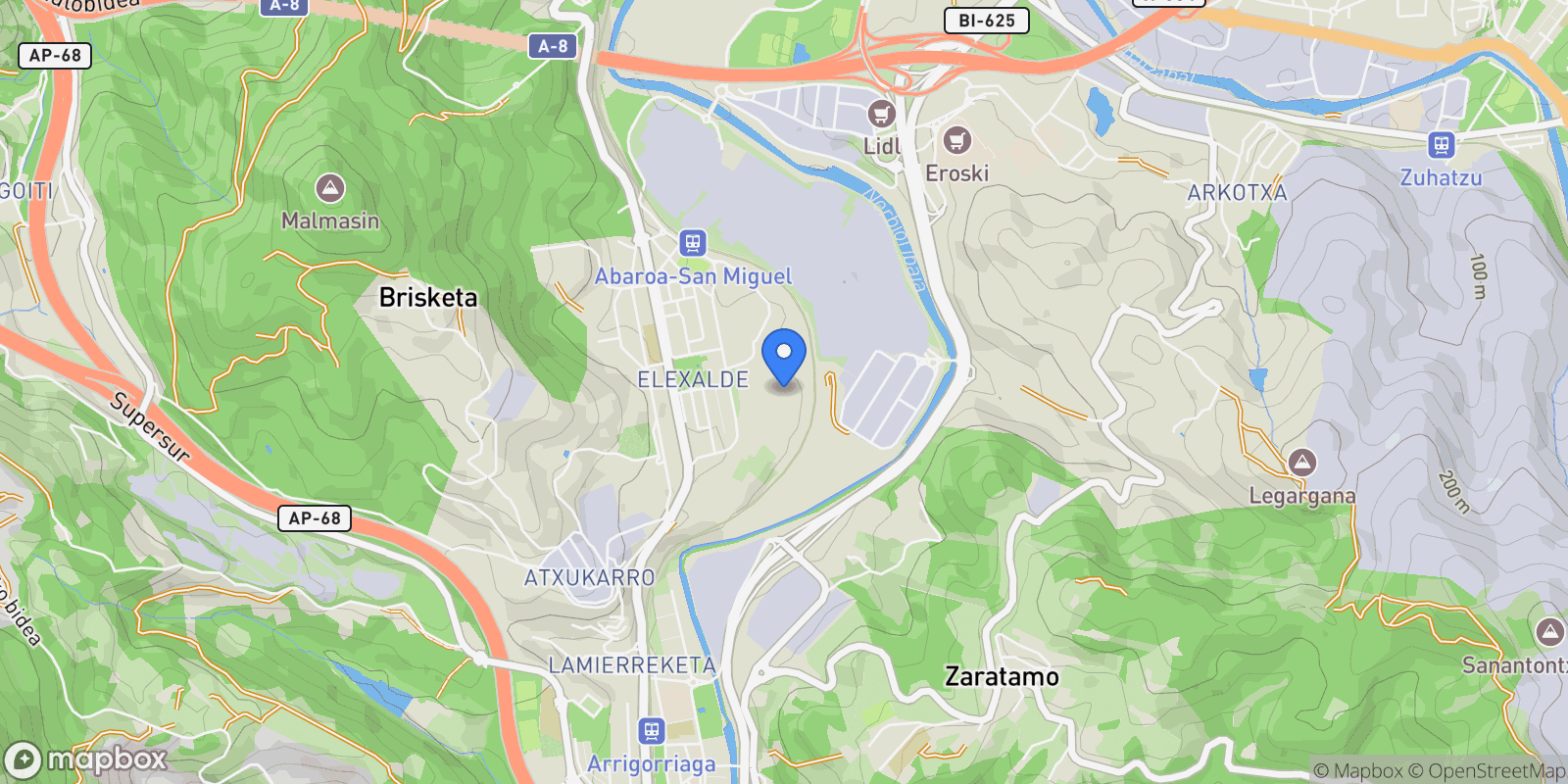 Map showing Basauri, Basauri, VIZCAYA, Basauri, Basauri, Basque Country, Spain.