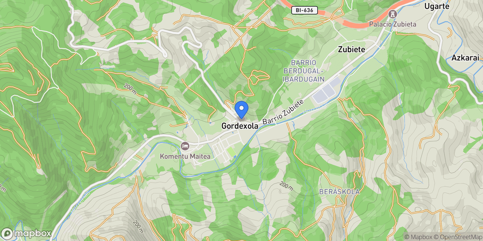 Map showing Gordexola, Gordexola, VIZCAYA, Gordexola, Gordexola, Basque Country, Spain.