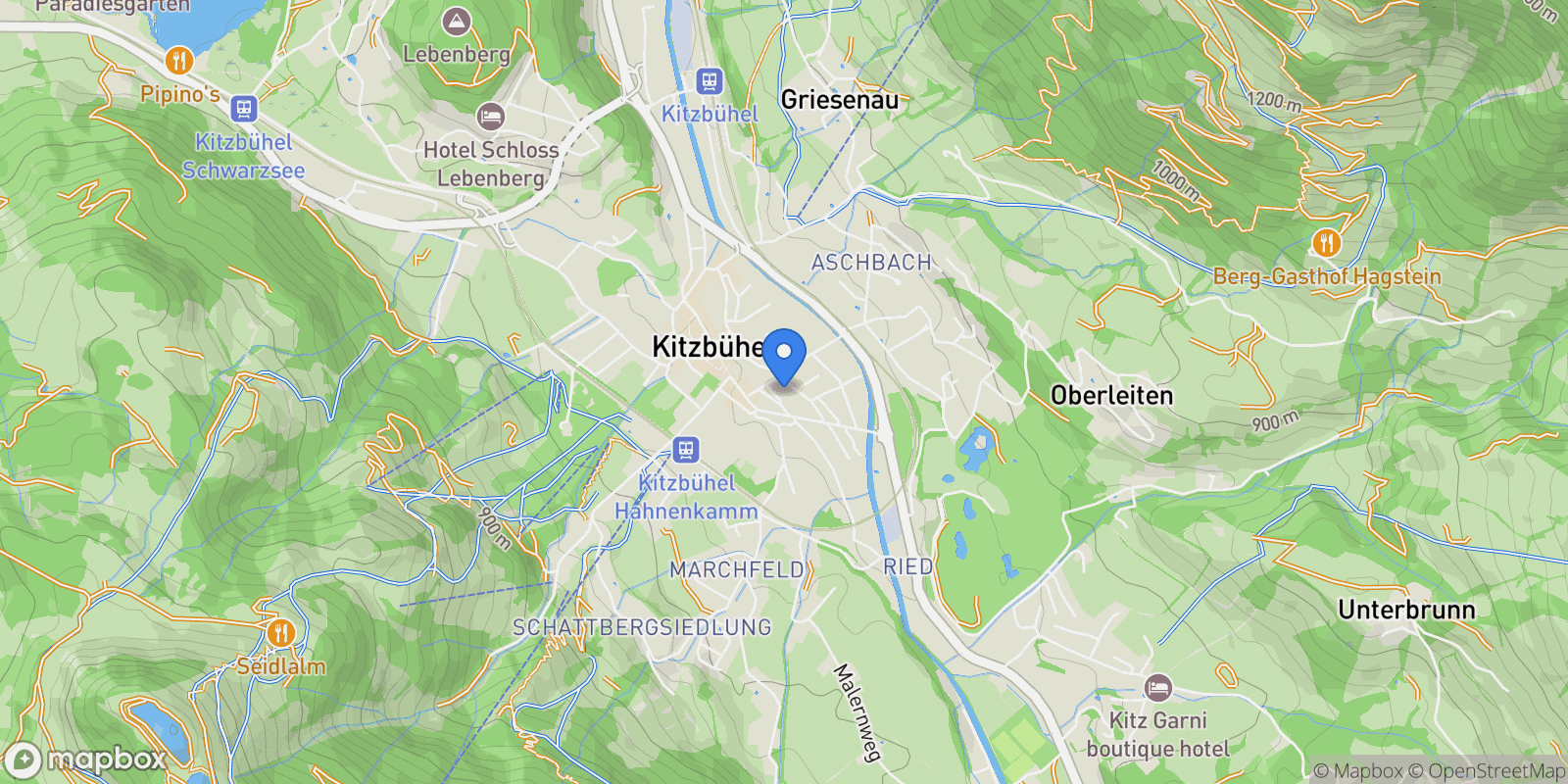 Map showing Hammerschmiedstraße, Kitzbuhel, Tyrol, Austria.