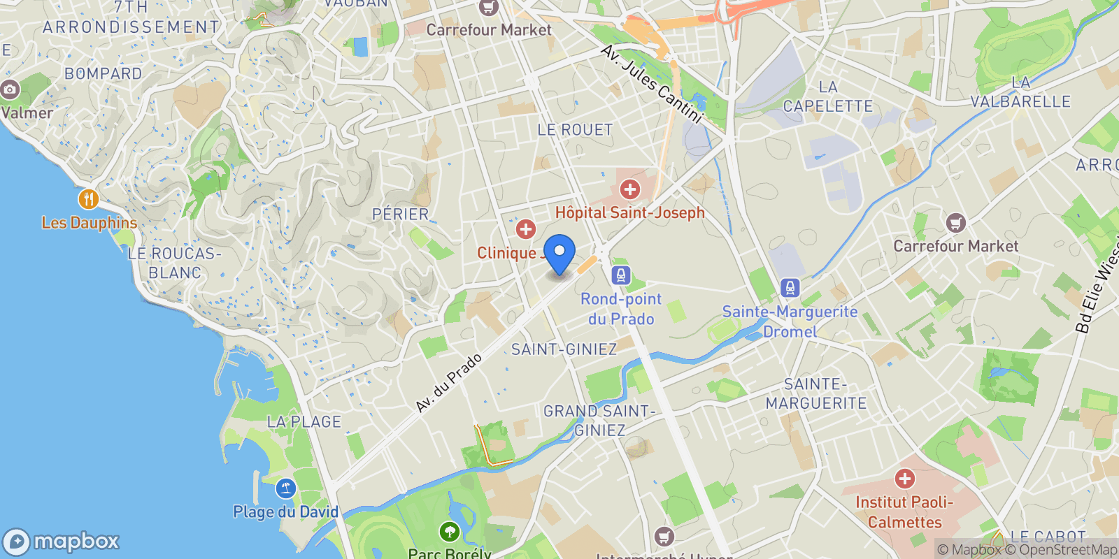 Map showing MARSEILLE, U 13008, Marseille, Provence-Alpes-Côte d'Azur, France.