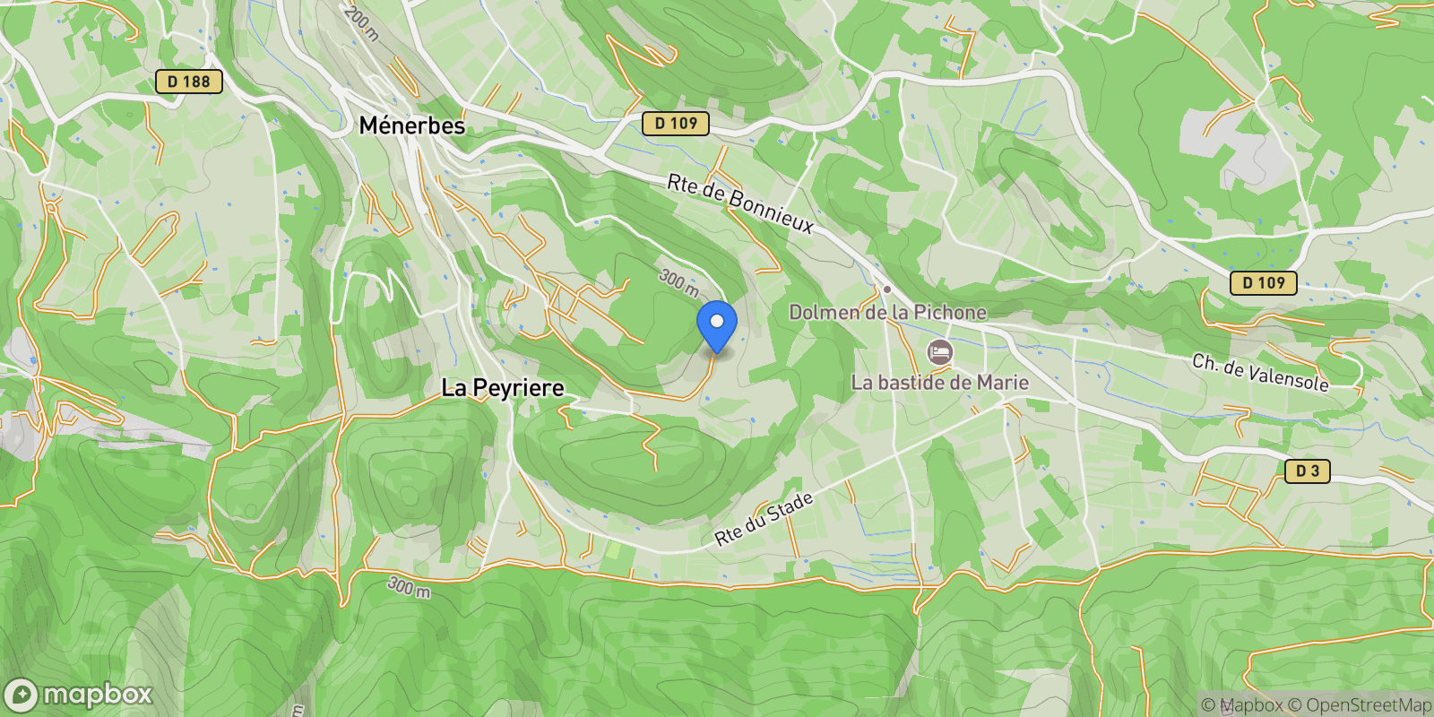 Map showing Ménerbes, Provence-Alpes-Côte d'Azur, France.