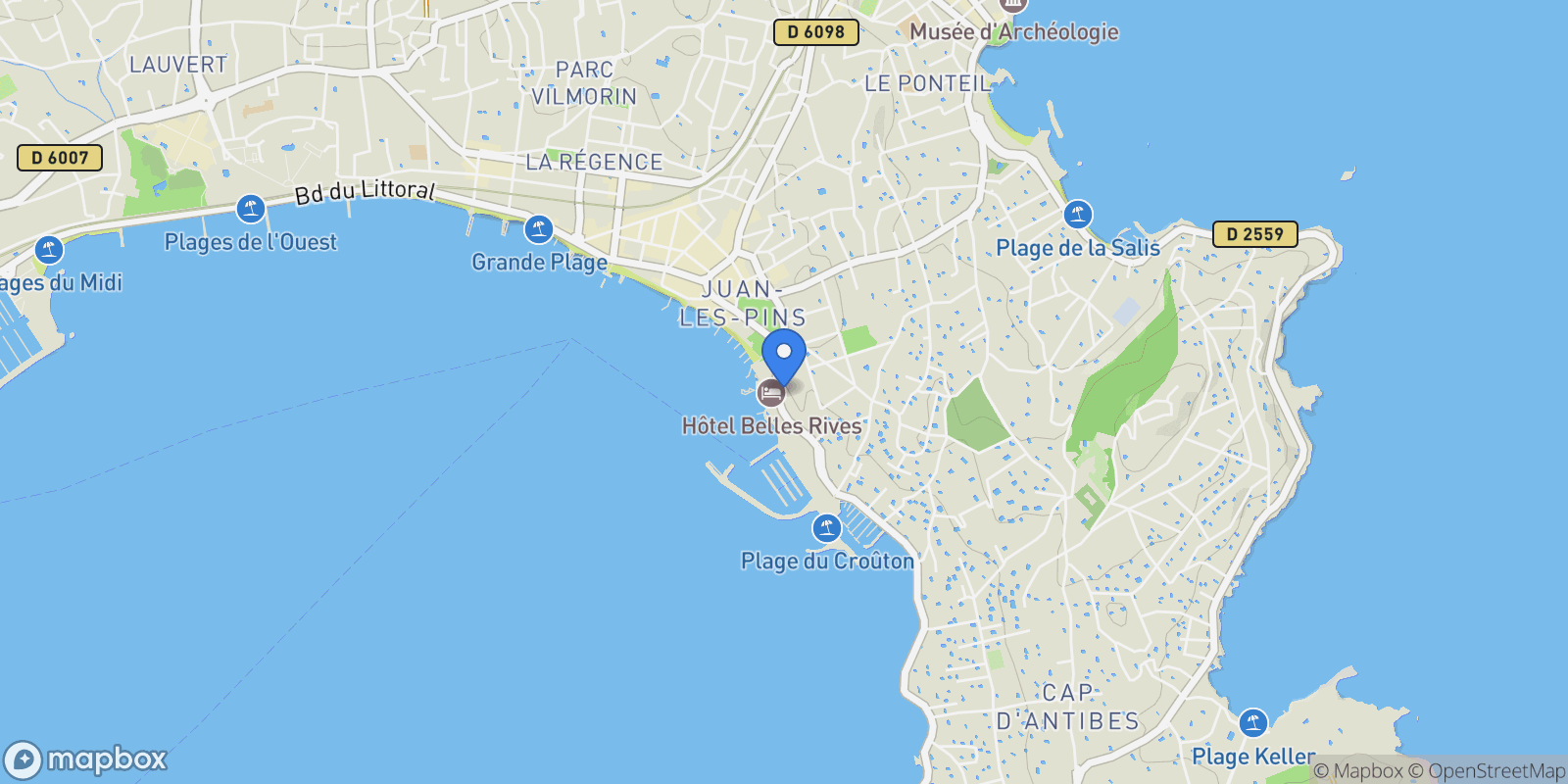 Map showing Antibes, Provence-Alpes-Côte d'Azur, France.