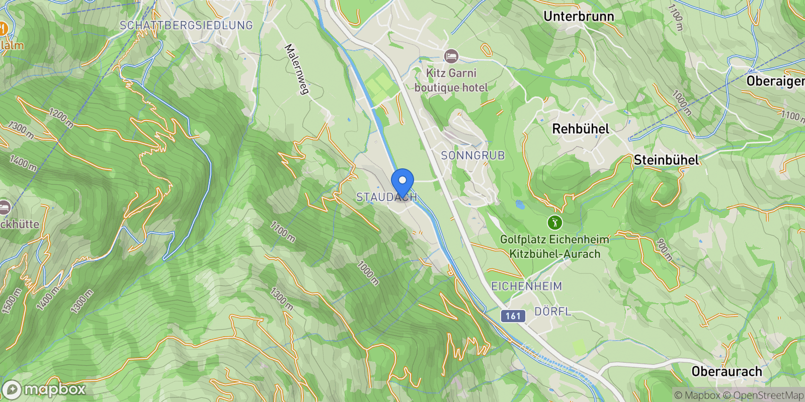 Map showing Einfangweg, Kitzbuhel, Tyrol, Austria.