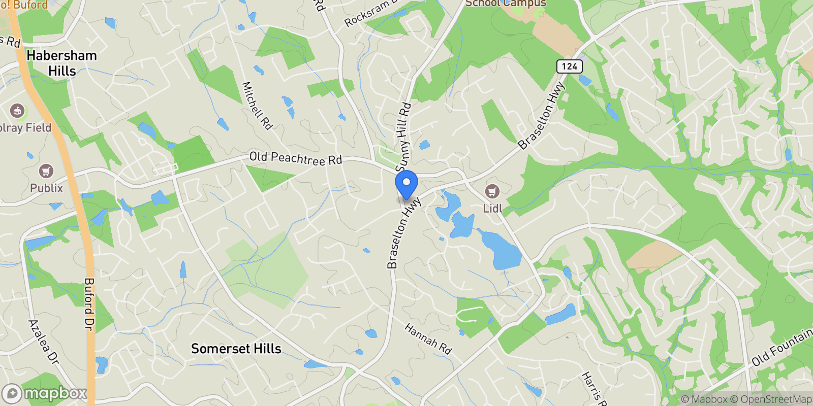 Map showing Lawrenceville, Georgia, United States.
