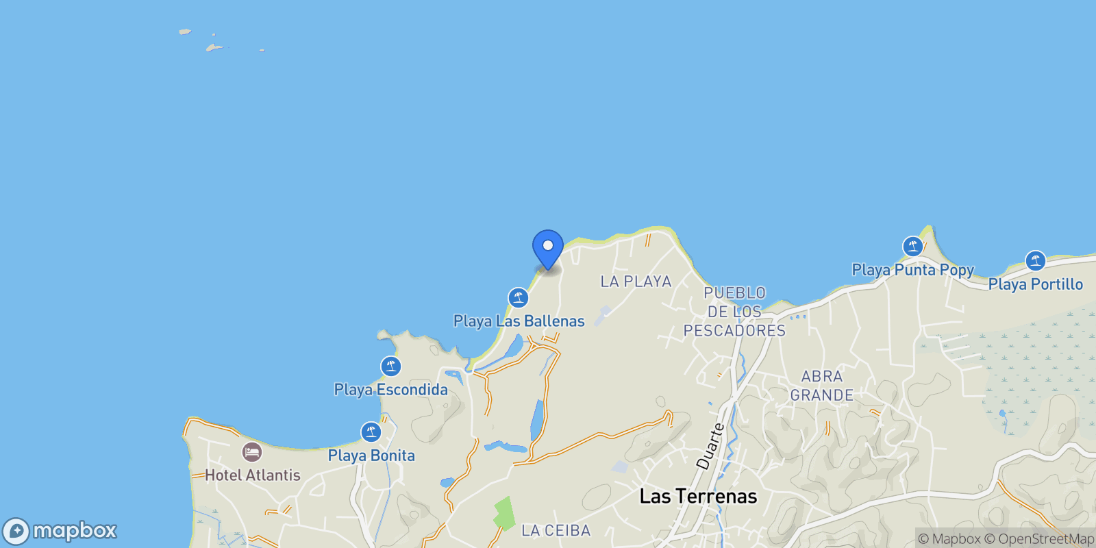 Map showing Villa Cortesana, Las Terrenas, 20 32000, Las Terrenas, Samaná Province, Dominican Republic.