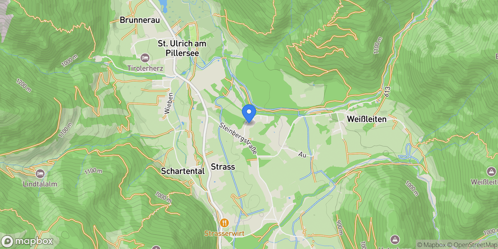 Map showing Lastalweg, Sankt Ulrich am Pillersee, Tyrol, Austria.