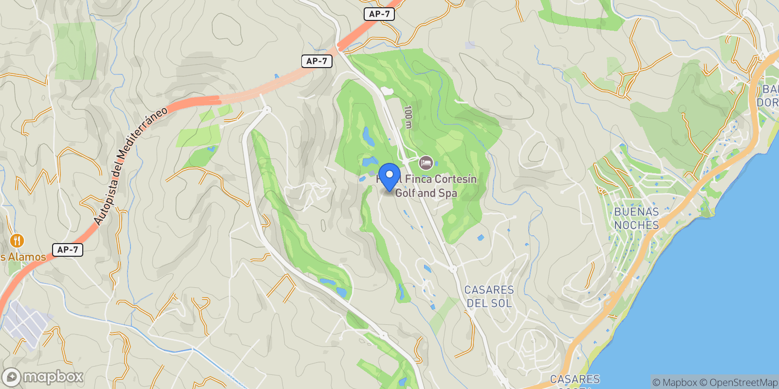 Map showing Casares, Andalusia, Spain.