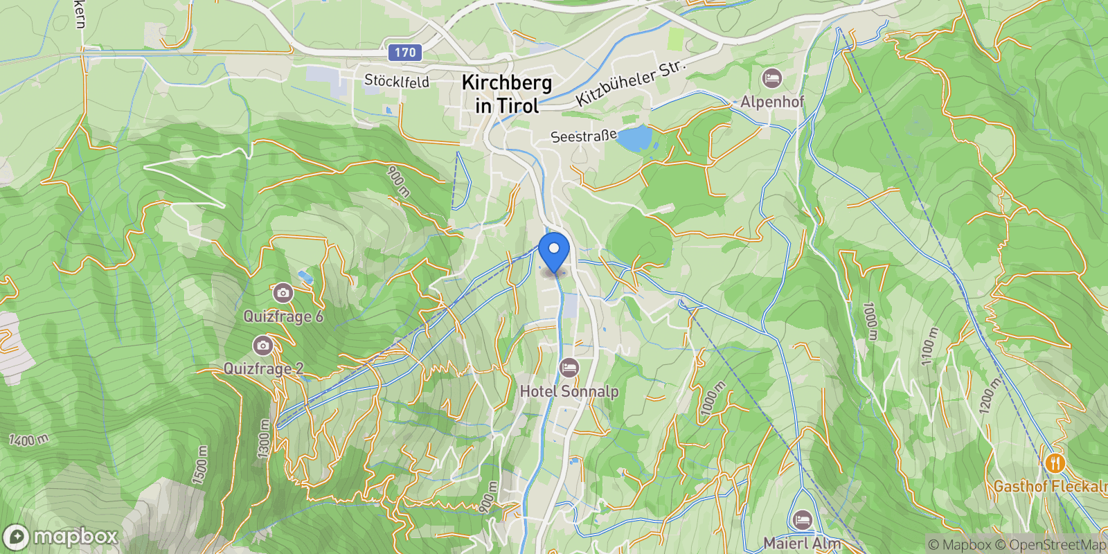Map showing Am Achenweg, Kirchberg in Tirol, Tyrol, Austria.