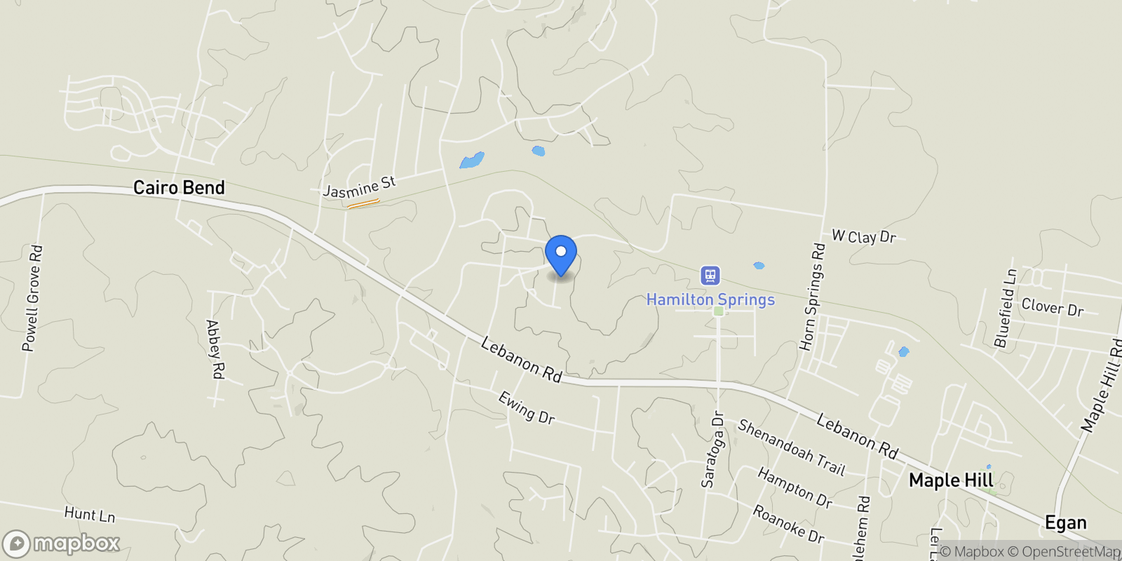 Map showing 305 Charleston St, Lebanon, Tennessee, United States.
