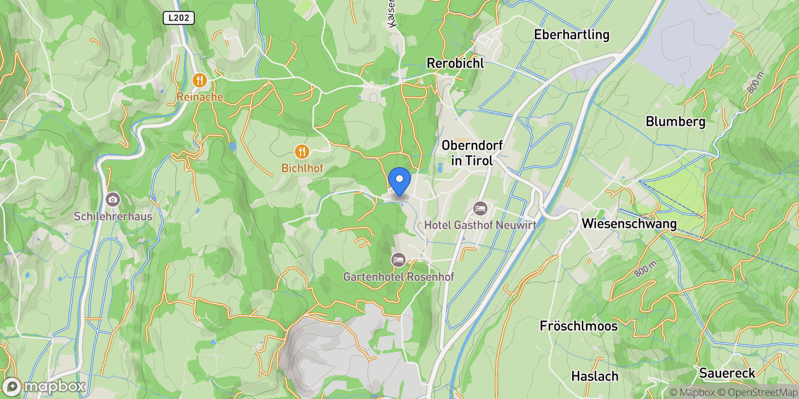 Map showing Holztratt, Oberndorf in Tirol, Tyrol, Austria.