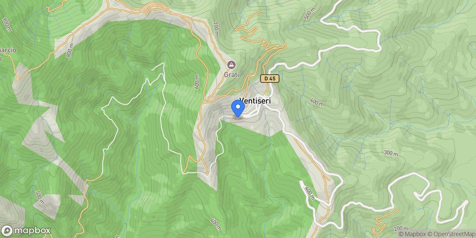 Map showing Ventiseri, Corsica, France.