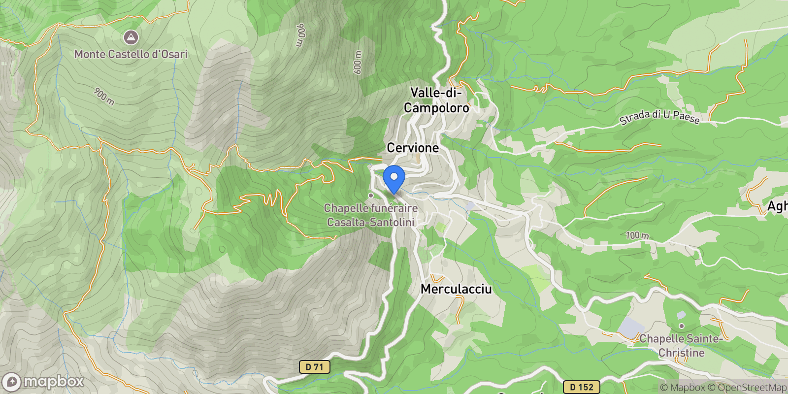 Map showing Cervione, Corsica, France.