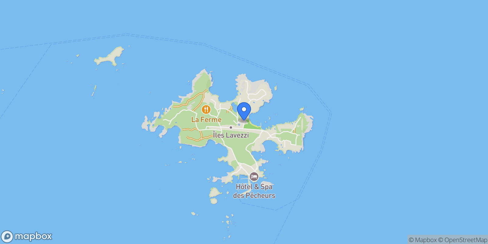 Map showing Bonifacio, Corsica, France.