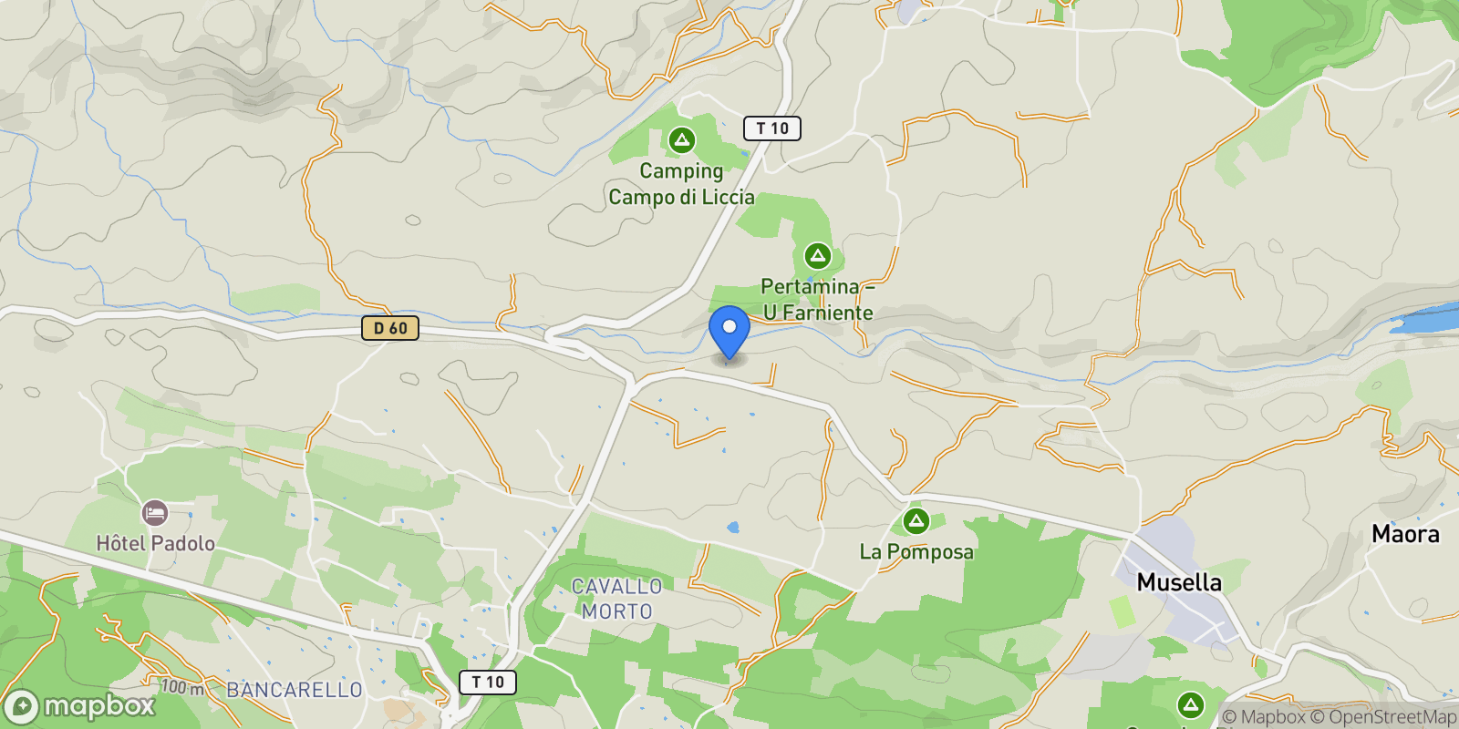 Map showing Bonifacio, Corsica, France.
