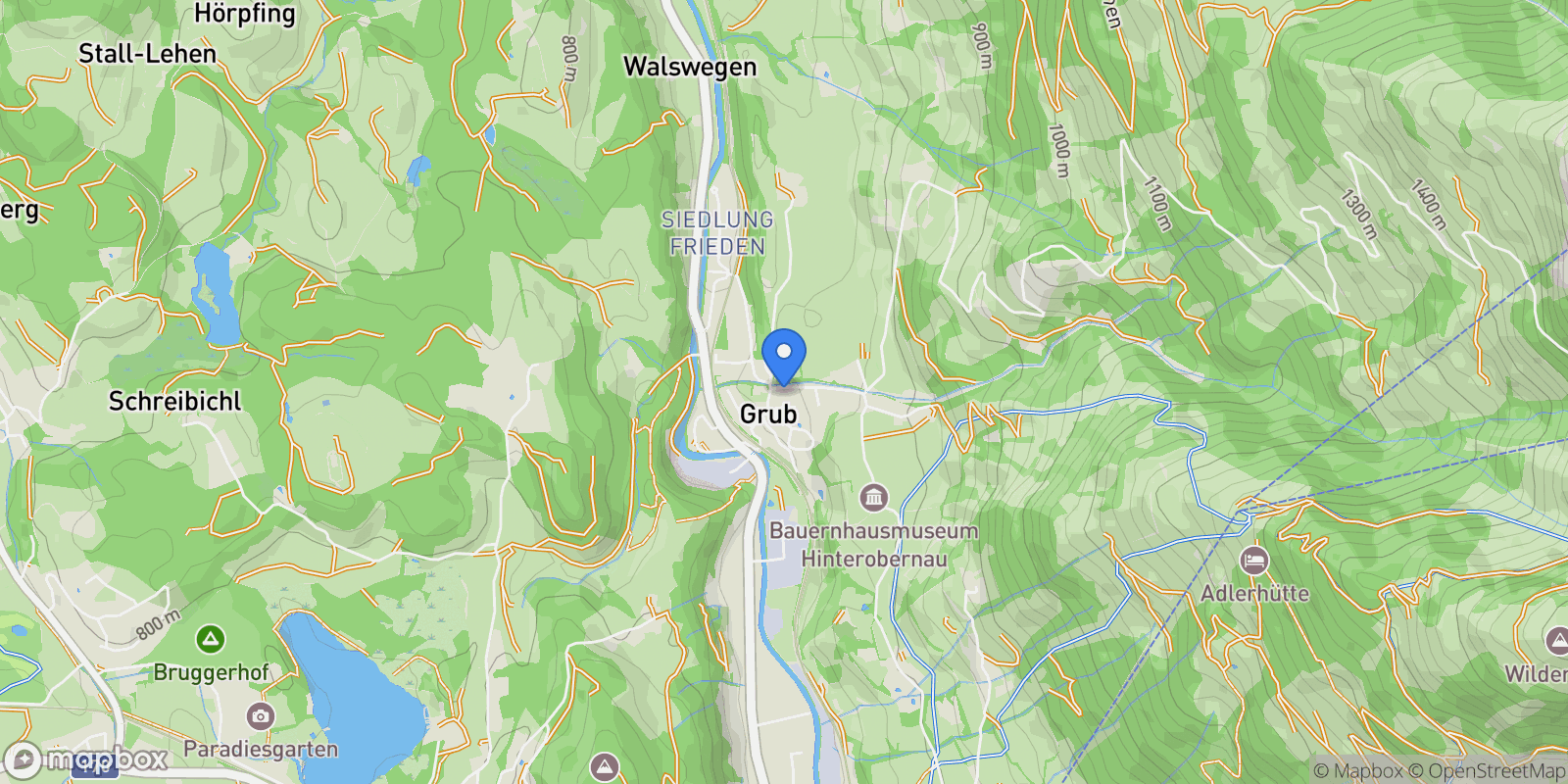 Map showing Walsenbachweg, Kitzbuhel, Tyrol, Austria.