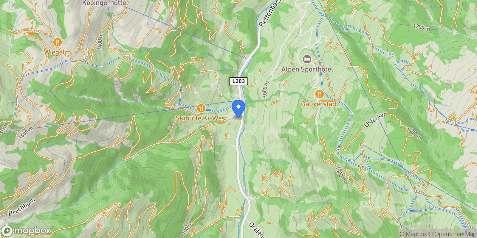 Map showing Brügglbach, Kirchberg in Tirol, Tyrol, Austria.