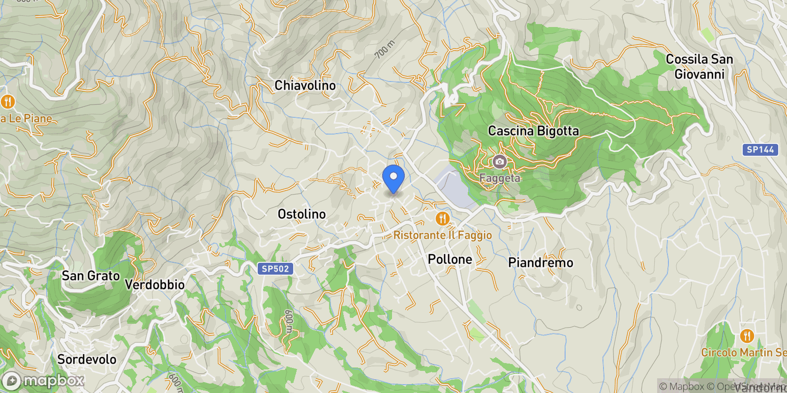 Map showing Via Lorenzo Delleani 4, Pollone (BI), Pollone, Piedmont, Italy.