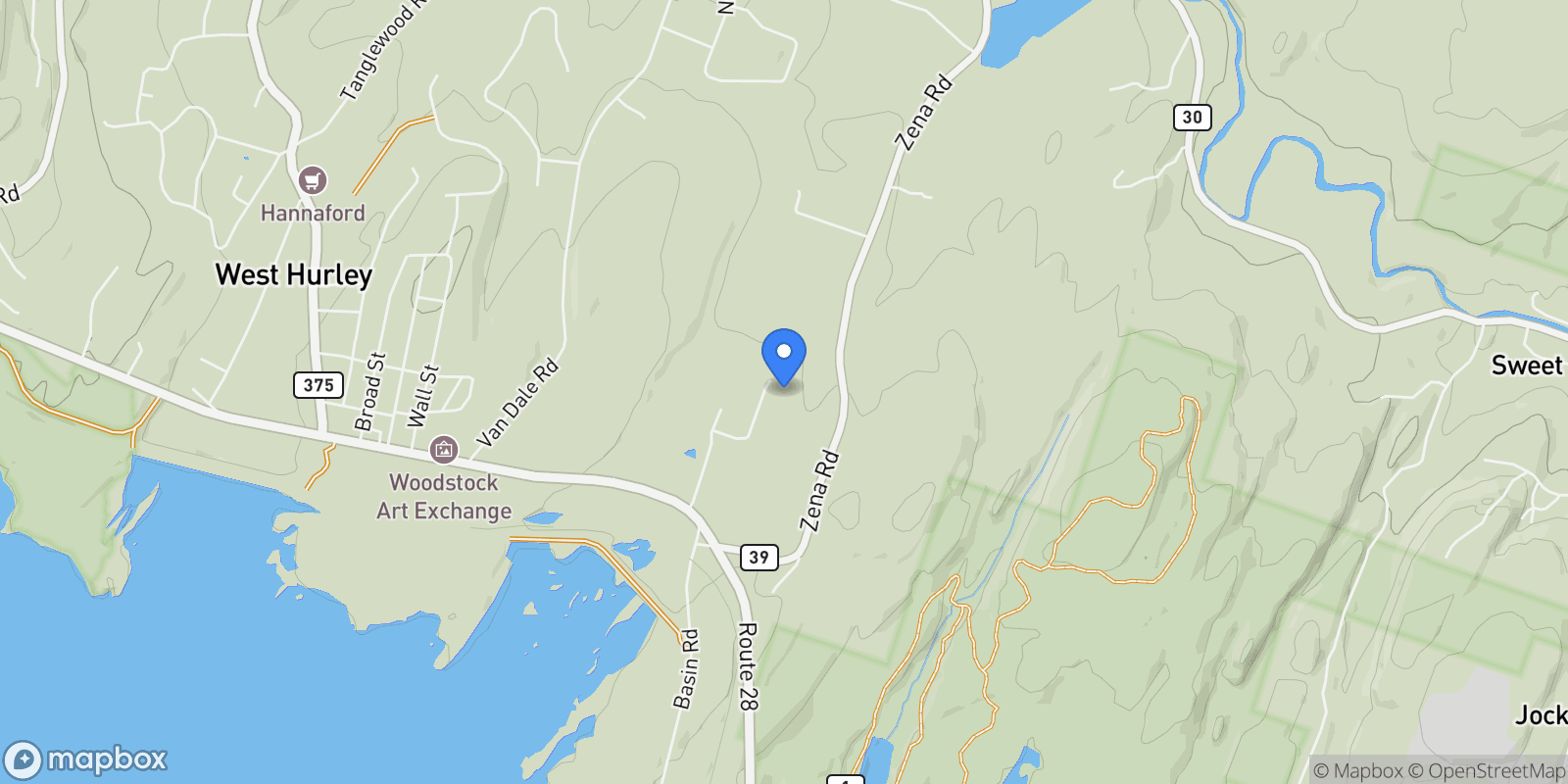 Map showing 40 Maxs Place, Hurley, NY 12401, Kingston, New York, United States.
