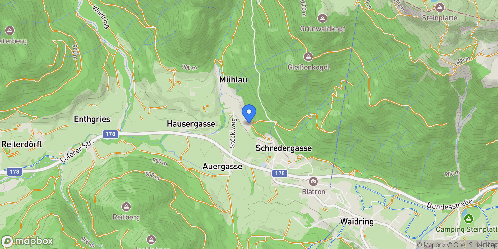 Map showing Stöcklleite, Waidring, Tyrol, Austria.