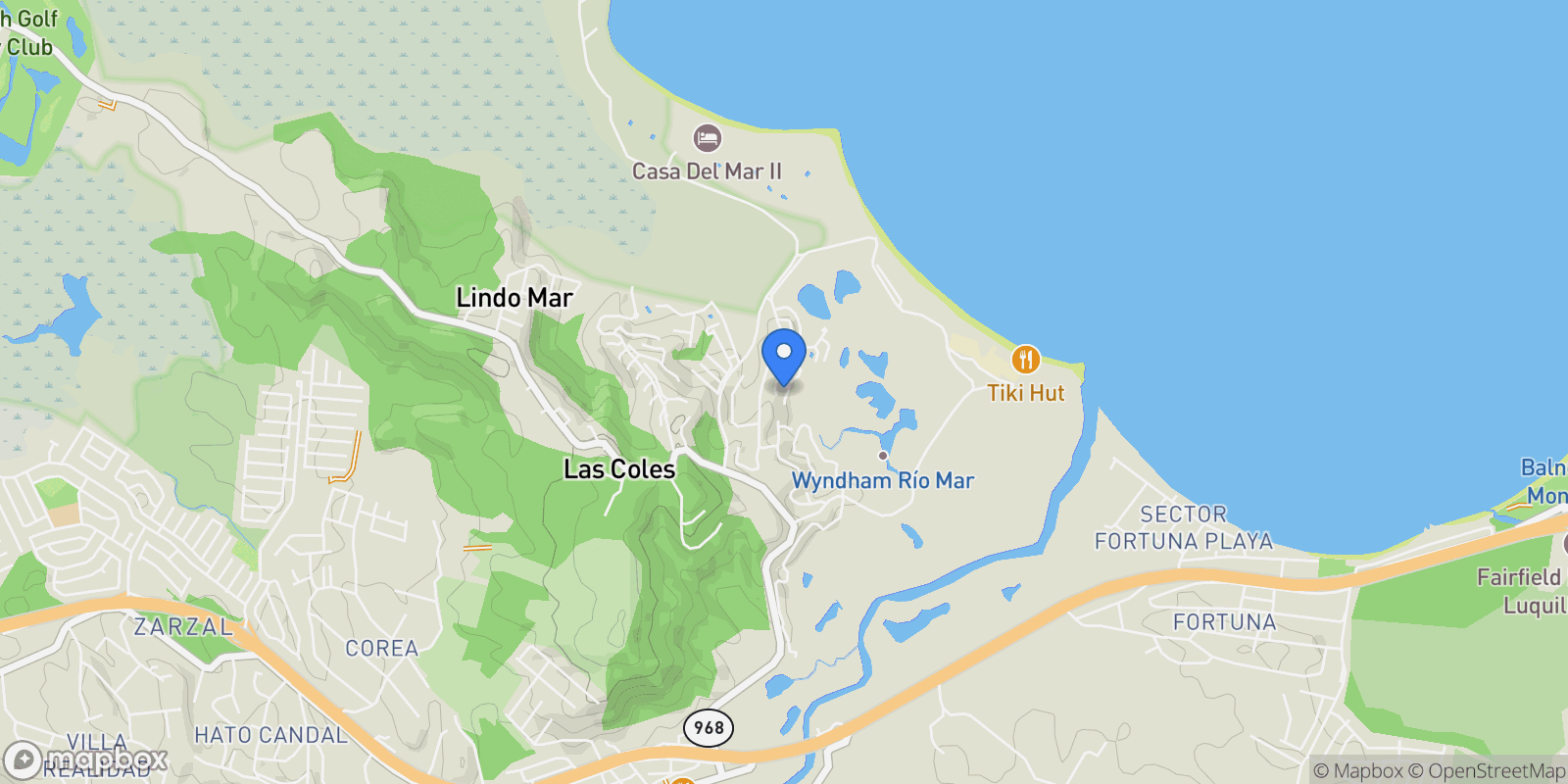 Map showing Rio Grande AVENIDA MIRADOR C.4, Río Grande, Río Grande, Puerto Rico.