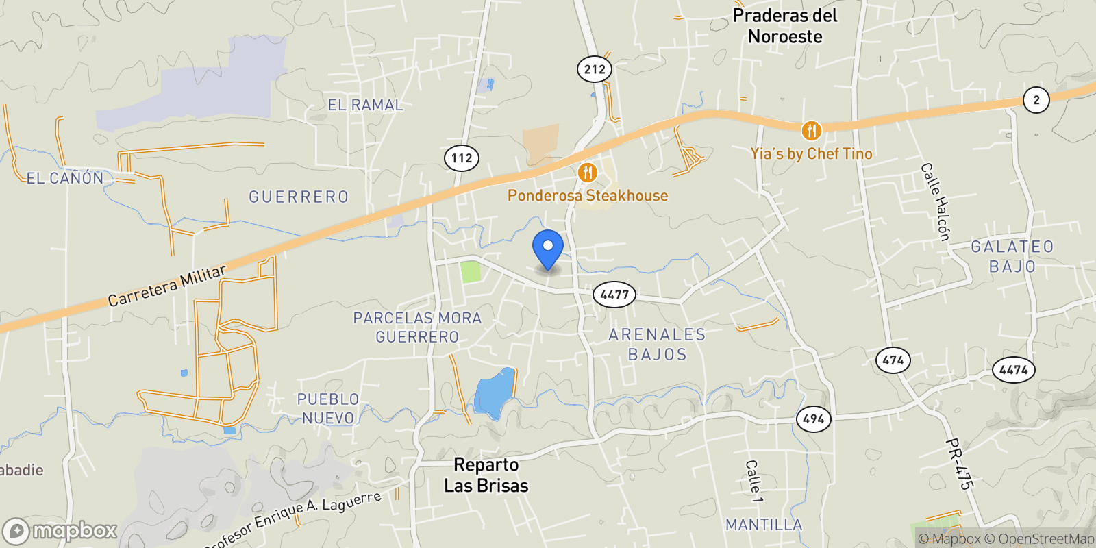 Map showing Isabela COMUNIDAD MORA 0, Mora, Isabela, Puerto Rico.