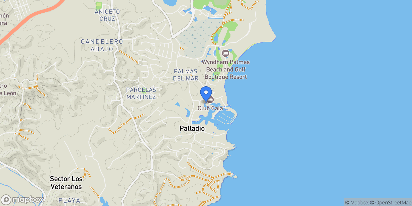 Map showing Humacao HARBOR DRIVE 260, Antón Ruíz, Puerto Rico.