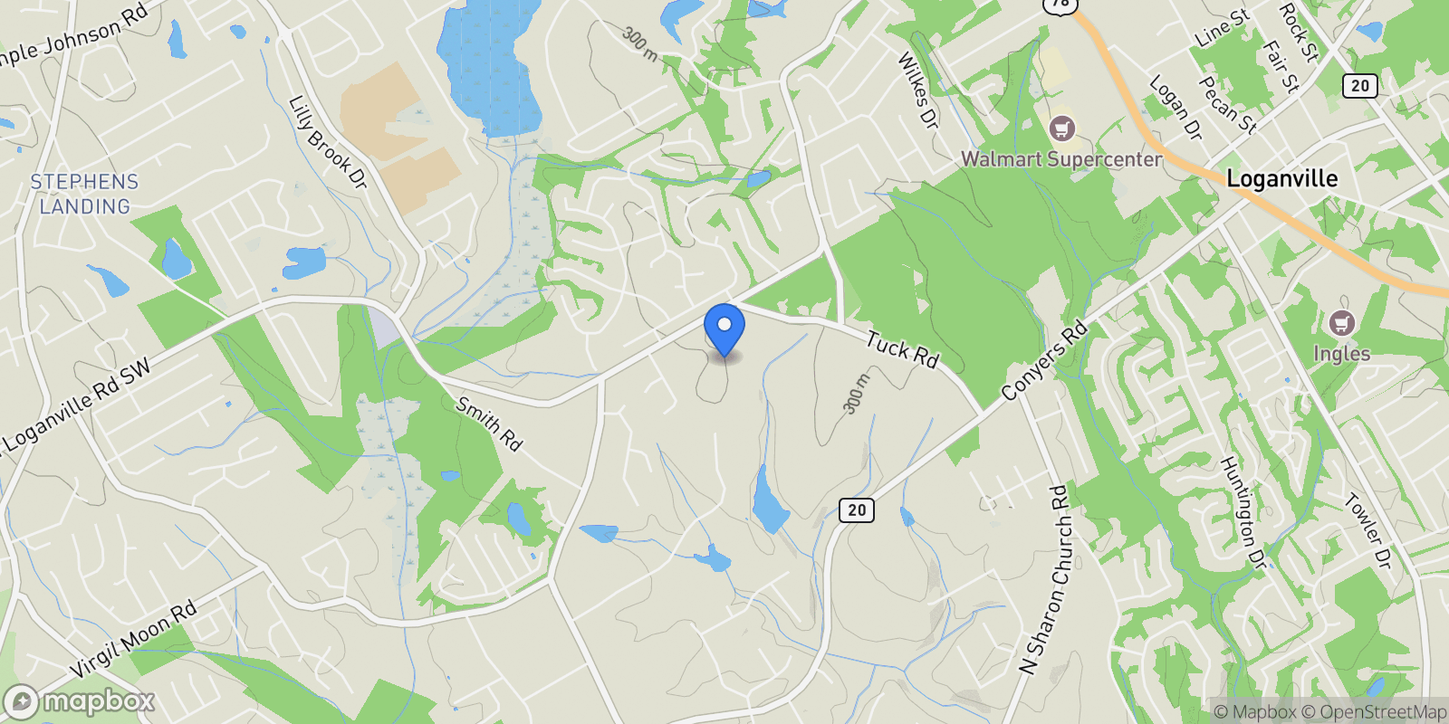 Map showing Loganville, Georgia, United States.