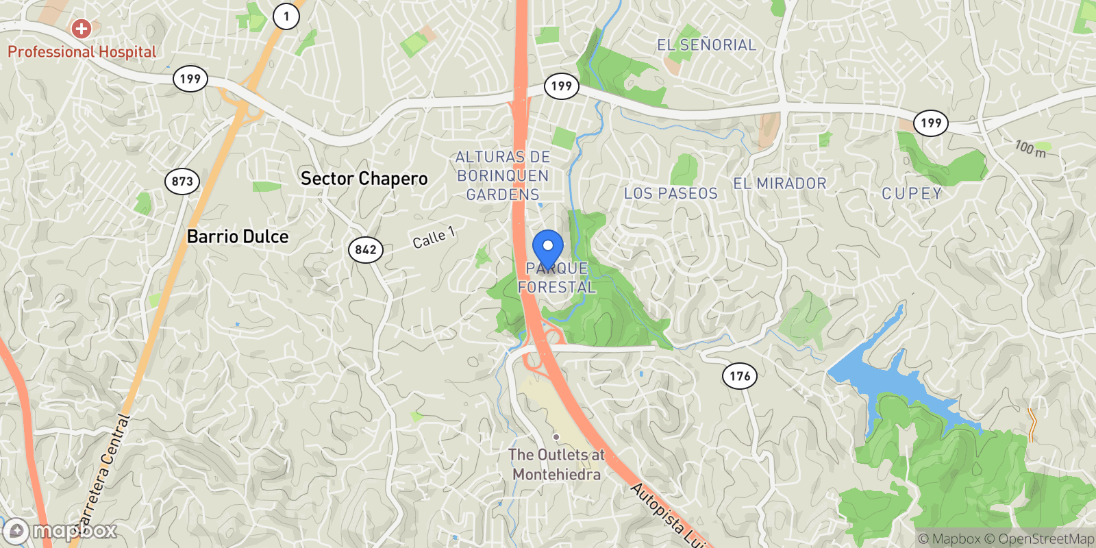 Map showing San Juan POPPY 55, San Juan, San Juan, Puerto Rico.