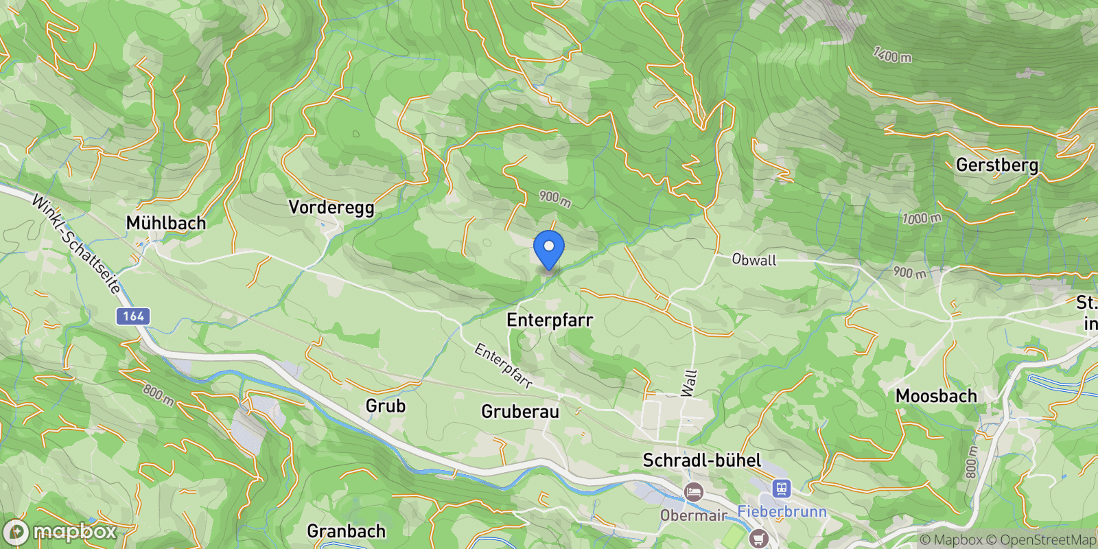 Map showing Enterpfarr, Fieberbrunn, Tyrol, Austria.