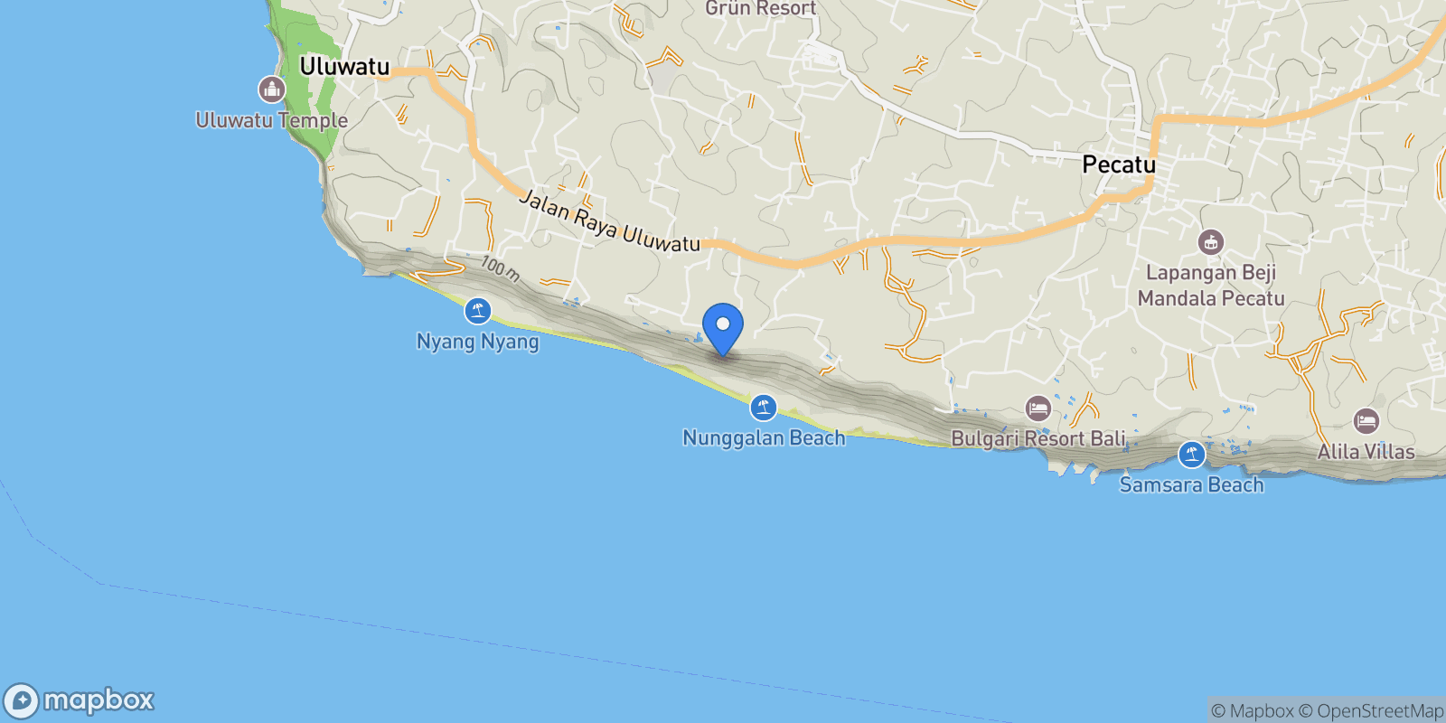 Map showing Bali, Indonesia.