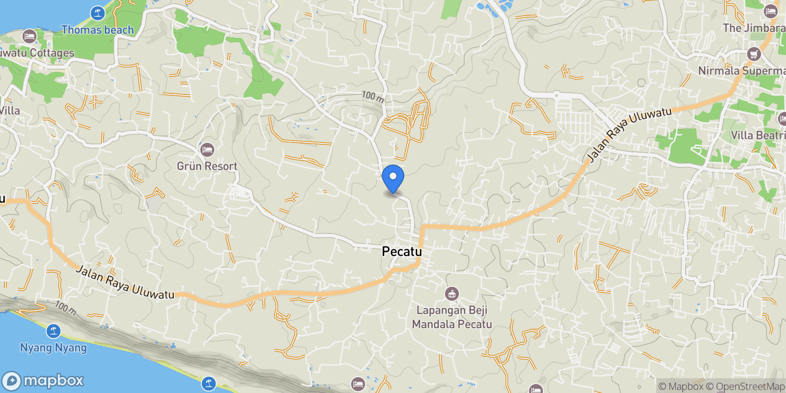 Map showing Bali, Indonesia.