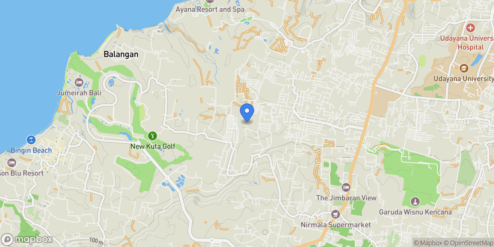 Map showing Bali, Indonesia.