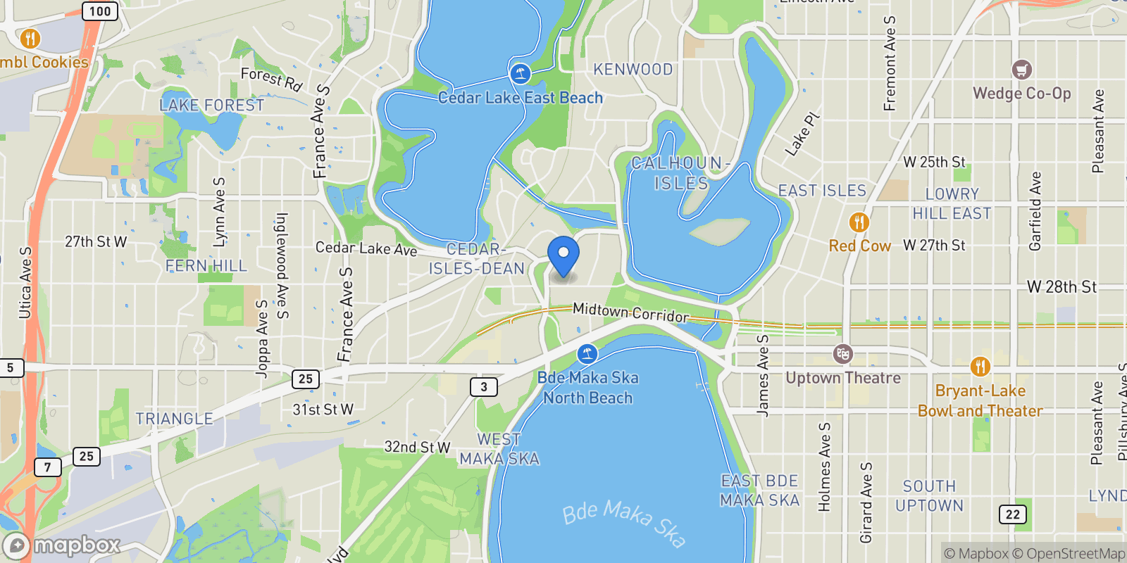 Map showing 2740 S Upton Avenue, Minneapolis, MN 55416, Minneapolis, Minnesota, United States.