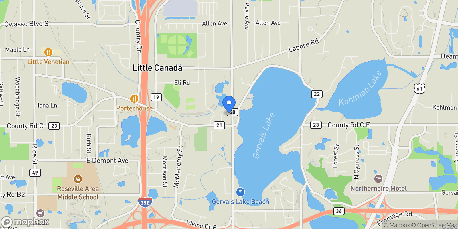Map showing 26Xx Lakeview Court, Little Canada, MN 55117, Little Canada, Minnesota, United States.